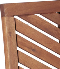 Load image into Gallery viewer, Walker Edison 4 Person Outdoor Wood Chevron Patio Furniture Set Loveseat Chairs Coffee Table All Weather Backyard Conversation 4 Piece, Brown