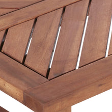 Load image into Gallery viewer, Walker Edison 4 Person Outdoor Wood Chevron Patio Furniture Set Loveseat Chairs Coffee Table All Weather Backyard Conversation 4 Piece, Brown