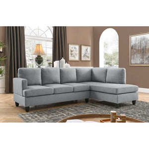 Ulma 95.2" Wide Right Hand Facing Sofa & Chaise (LIGHT GRAY)