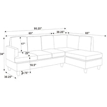 Load image into Gallery viewer, Ulma 95.2&quot; Wide Right Hand Facing Sofa &amp; Chaise (LIGHT GRAY)