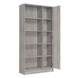 Celeste Mid Century Modern Wood Desk with Hutch and Bookcase Set