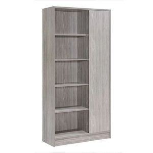 Celeste Mid Century Modern Wood Desk with Hutch and Bookcase Set