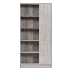 Celeste Mid Century Modern Wood Desk with Hutch and Bookcase Set