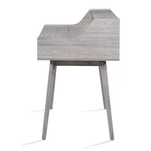 Celeste Mid Century Modern Wood Desk with Hutch and Bookcase Set