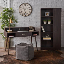 Load image into Gallery viewer, Celeste Mid Century Modern Wood Desk with Hutch and Bookcase Set