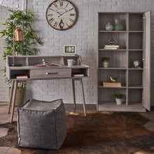 Load image into Gallery viewer, Celeste Mid Century Modern Wood Desk with Hutch and Bookcase Set