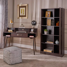 Load image into Gallery viewer, Celeste Mid Century Modern Wood Desk with Hutch and Bookcase Set