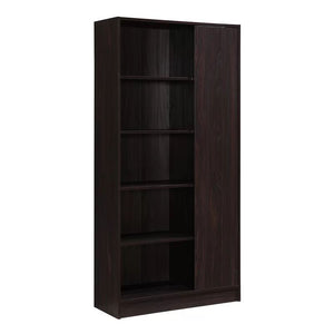 Celeste Mid Century Modern Wood Desk with Hutch and Bookcase Set