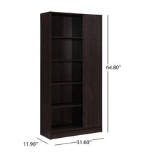 Load image into Gallery viewer, Celeste Mid Century Modern Wood Desk with Hutch and Bookcase Set