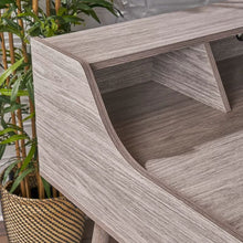 Load image into Gallery viewer, Celeste Mid Century Modern Wood Desk with Hutch and Bookcase Set