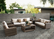Load image into Gallery viewer, Warwick Aluminum &amp; Wicker Conversation Set with Cushions 3 seat only