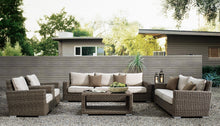 Load image into Gallery viewer, Warwick Aluminum &amp; Wicker Conversation Set with Cushions 3 seat only