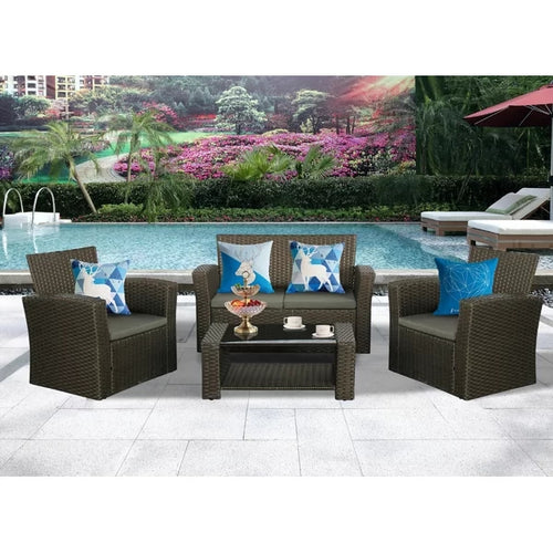 Jason 4 Piece Sofa Seating Group with Cushions