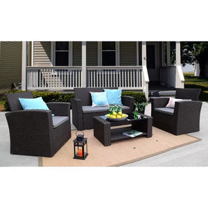 Jason 4 Piece Sofa Seating Group with Cushions