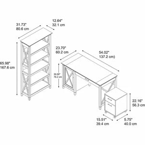 Georgia 3 Piece Desk Office Suite