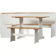 Load image into Gallery viewer, Birley 3 Piece Solid Wood Breakfast Nook Dining Set
