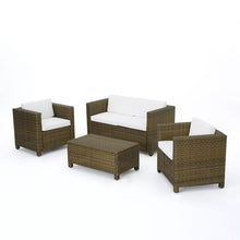 Load image into Gallery viewer, Cooper 4 Piece Rattan Sofa Set with Cushions