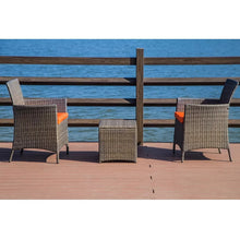 Load image into Gallery viewer, Josh 3 Piece Rattan 2 Person Seating Group with Cushions
