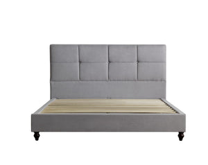 FULL Willow Premium platform upholstered bed in Charcoal