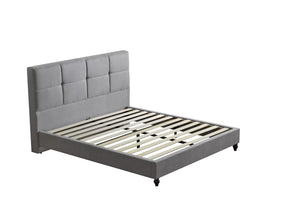 FULL Willow Premium platform upholstered bed in Charcoal