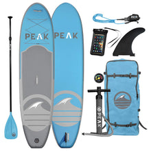Load image into Gallery viewer, Peak All Around Inflatable Stand Up Paddle Board Package | 10&#39;6&quot; Long x 32&quot; Wide x 6&quot; Thick | Durable and Lightweight SUP | Stable Wide Stance