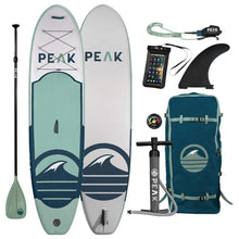 Load image into Gallery viewer, Peak All Around Inflatable Stand Up Paddle Board Package | 10&#39;6&quot; Long x 32&quot; Wide x 6&quot; Thick | Durable and Lightweight SUP | Stable Wide Stance