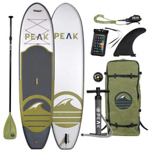 Load image into Gallery viewer, Peak All Around Inflatable Stand Up Paddle Board Package | 10&#39;6&quot; Long x 32&quot; Wide x 6&quot; Thick | Durable and Lightweight SUP | Stable Wide Stance